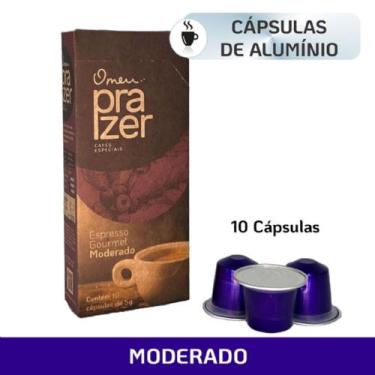 Imagem de Cápsulas de Café Espresso Gourmet Moderado 10un - O Meu Prazer - Compa