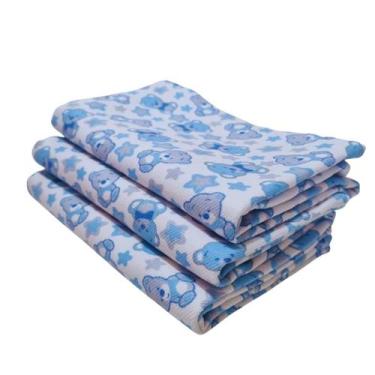 Imagem de Kit 3 Cueiro Manta Flanelado Grande Aconchego Bebe Infantil - Magic En