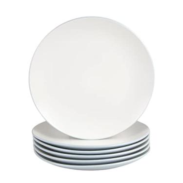 Imagem de 10 Strawberry Street Conjunto de 6 pratos de jantar cupê de dois tons de 26,7 cm, azul/branco