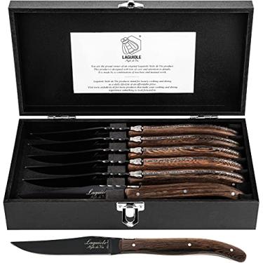 Imagem de Laguiole Style de Vie Facas de carne Luxury Line, conjunto de 6, madeira wenge, preta