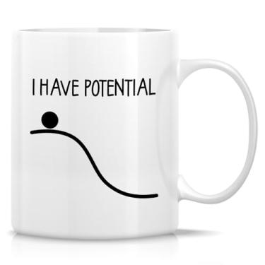 Imagem de Retreez Caneca engraçada I Have Potential - xícara de café ou chá de cerâmica de 325 ml - Presentes de engenharia humorística para engenheiros mecânicos, professores de física e estudantes - presente