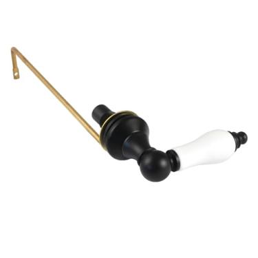 Imagem de Kingston Brass KTPLS0 Alavanca vitoriana para tanque de vaso sanitário, alça de porcelana, preto fosco
