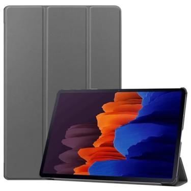 Imagem de Zrengp Capa para tablet Samsung Galaxy Tab S7 Plus de 12,4 polegadas (versão 2020), ultrafina, suporte fólio, leve, hibernar/despertar, capa de couro para Galaxy Tab S7+ SM-T970 SM-T975 T976B