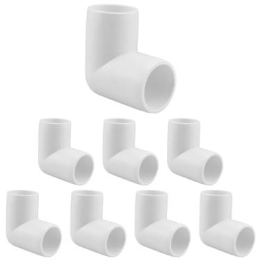 Imagem de SDTC Tech 8 pacotes 3/4 polegadas 90 graus ângulo direito PVC ajuste cotovelo conector de cano de grau de móveis para DIY PVC prateleira suporte de jardim estrutura de armazenamento moldura, branco