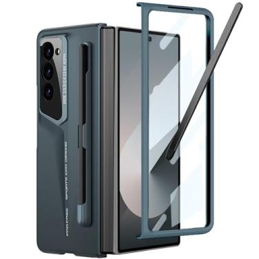 Imagem de YQODSZ Capa para Samsung Galaxy Z Fold 6 com suporte para caneta S e caneta Stylus, capa para celular Z Fold 6 5g com protetor de tela, protetor de câmera, suporte de caneta S, capa protetora para Z
