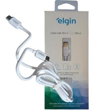 Imagem de Cabo de dados Tipo-c Para Tipo-c 1 Metro Branco ELGIN