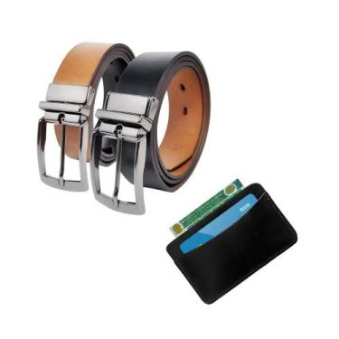 Imagem de Kit Presente de Natal Barato Cinto Masculino e Porta Cartão - RIJEERO,