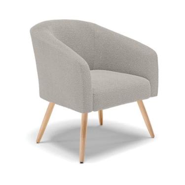 Imagem de Cadeira Sala De Jantar Pé Palito Natural Stella Bouclê D03 - D`rossi Cor Cinza