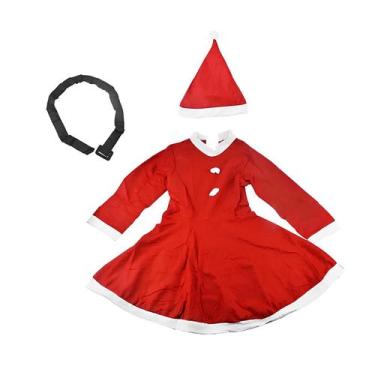 Imagem de Fantasia Roupa Mamae Noel Vestido Adulto Natal Festa - Zein