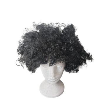 Imagem de Peruca Black power preta fantasia 15cm unissex - Lynx produções