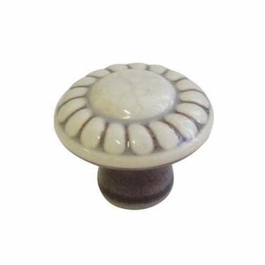 Imagem de Puxador Cerâmica Flor Marrom - IL