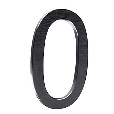 Imagem de Números de casa modernos - número de endereço residencial flutuante de alumínio premium com processo de desenho requintado, 0, 6Inch Black