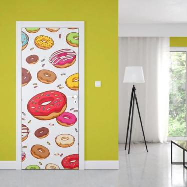 Imagem de Adesivo de Porta Fundo Donuts - Império da Impressão, P - 70cm x 210cm