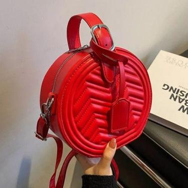 Imagem de Bolsa Feminina Redonda V Nova Mini - Unistar, Caqui