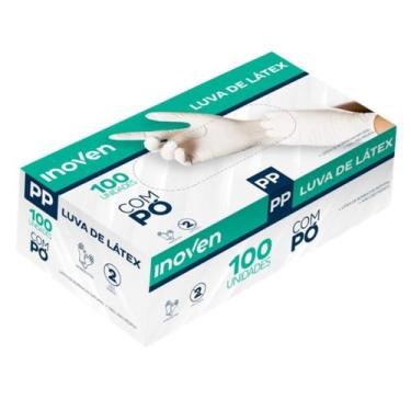 Imagem de Luvas descartáveis Látex com Pó Inoven 100 unidades Limpeza Gastronomi