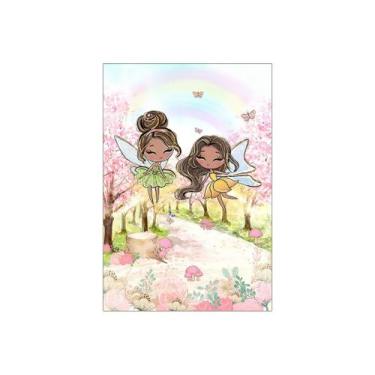 Imagem de Painel De Festa Vertical 1,50 x 2,20 - Fadas Efeito Glitter 001 - Via 