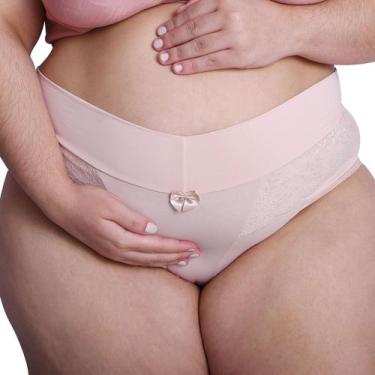 Imagem de Calcinha Gestante Plus Size Conforto Rendada em Microfibra - Vislumbre