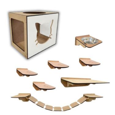 Imagem de Kit Playground Frente Gato - DGP STORE, Branco