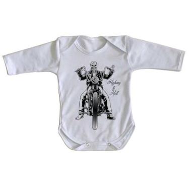 Imagem de body nenê criança roupa bebê manga longa  Moto Highway - Empório Dutra