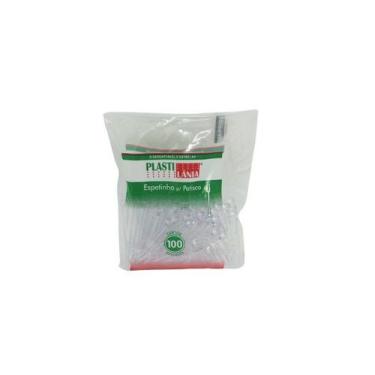 Imagem de Espetinho Crystal 7cm para Petiscos Plastilânia Pacote 100 Unidades