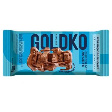 Imagem de Chocolate ao Leite Zero Açúcar GOLDKO 80g