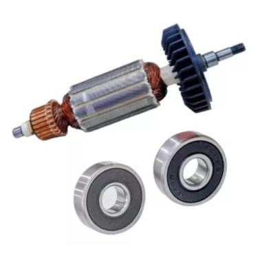 Imagem de Induzido + Rolamentos P/ Esmerilhad. Makita M9507/m9508 110v - Bolte