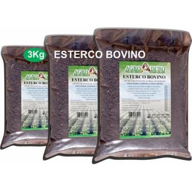 Imagem de Adubo E Composto Orgânico 3kg Esterco Bovino Leiteiro - AGROADUBO