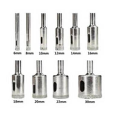 Imagem de Serra Copo Diamantada 10 Brocas furar Azulejo Vidro Cerâmica - Berg