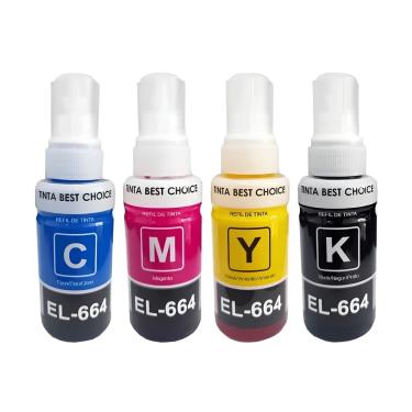 Imagem de Kit Refil de Tinta Para Epson L120 T664120 CMYK compatível