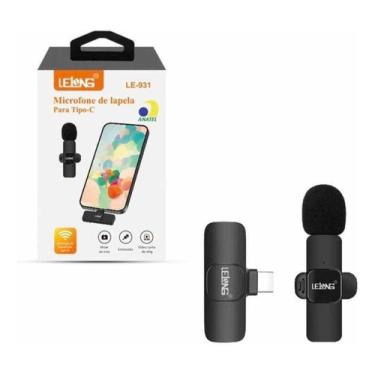 Imagem de Microfone de Lapela sem Fio para Type-C LE-931