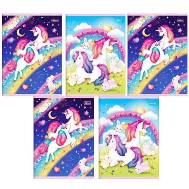 Imagem de Kit 10 Cadernos Unicórnio Tilibra Brochura Grande 60 Folhas