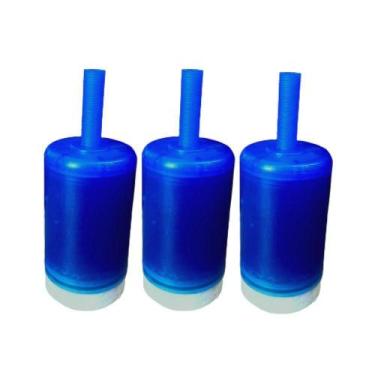 Imagem de Kit 3 Refil Filtro Rosca Longa Granular Carbon Torneira Bica - Acquabi