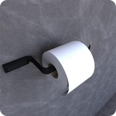 Imagem de Porta Papel Higiênico De Parede Preto Fosco Empire - CromoShop