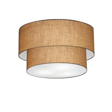 Imagem de Plafon Duplo Cilíndrico Vivare Md-3045 Cúpula em Tecido 40x35cm - Bivo