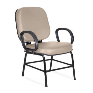 Imagem de Cadeira Obeso Torino Plus Size Fixa Bege - Flex Cadeiras