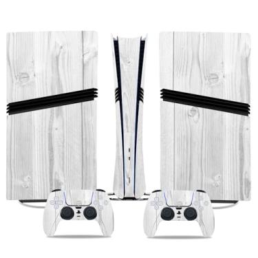 Imagem de Capa de console para PS5 Pro, Skin Wrap para edição digital, capa adesiva protetora para PS5 Pro Controller Decalque (branco)