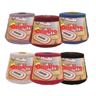 Imagem de Kit 6 Unidades Barbante Criativa 1Kg N.º 6 - Criativa Utilidades