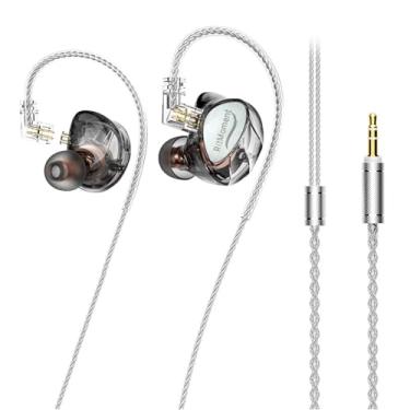 Imagem de RitMoment Fones de ouvido com fio IE10 – Fones de ouvido profissionais IEM, som nítido e graves profundos, driver dinâmico magnético duplo, monitores intra-auriculares para músicos, audiófilos e