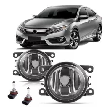 Imagem de Par Farol De Milha Universal Civic 2017 2018 2019 2020 2021 + Lâmpada