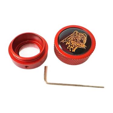 Imagem de Deevoka Suporte redondo para giz para taco de bilhar, portátil para acessório de sinuca e taco de bilhar, Vermelho