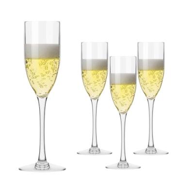 Imagem de Taças de champanhe acrílicas de 16 unidades, taças inquebráveis de 142 g, taças reutilizáveis de champanhe - Modernas e ideais para casa, vida diária, casamento, brindes, bebidas, artigos de festa