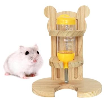 Imagem de Garrafa de água suspensa para animais pequenos com altura ajustável para mamadeiras de 80 ml garrafa de água sem gotejamento para pequenos roedores para animais de estimação hamster porquinho da índia