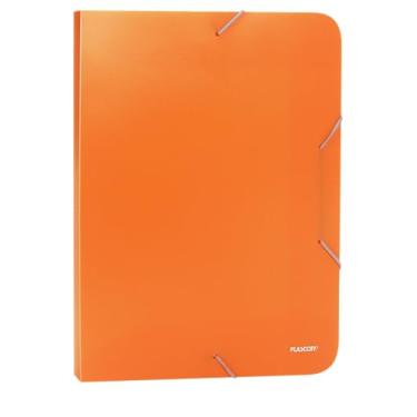 Imagem de Pasta aba elástica A4, com lombo 2cm, Plascony, Laranja Neon