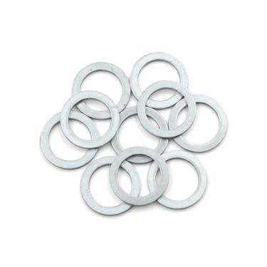 Imagem de REPAIROCK 10 peças de arruelas de britagem de óleo de motor universais juntas de plugue de drenagem 16 mm ID. 22 mm OD. Liga de alumínio para peças de reposição de automóveis de carro