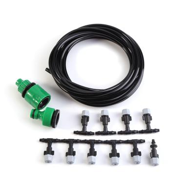 Imagem de Kit de de irrigação por gotejamento, de resfriamento por nebulização, kit de micro irrigação por gotejamento para estufa, bocal de aspersão de mangueira para estufa de jardim, (5M)