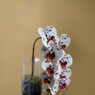 Imagem de 3 Flores Artificiais de Orquídea Haste de 80 cm cada ótima para floris