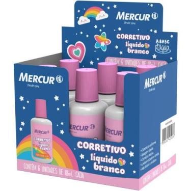 Imagem de Corretivo Líquido Branco 18ML Cores Mágicas ALTA Cobertura Caixa com 6