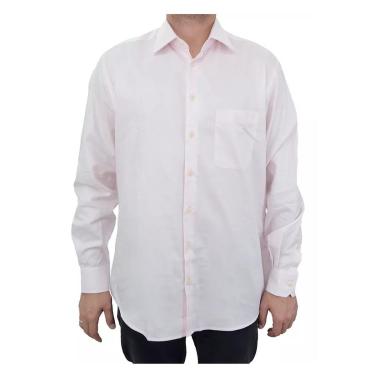 Imagem de Camisa Masculina Dudalina ML Comfort Rosa Plus Size - 530322-Masculino