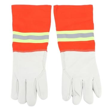 Imagem de Luvas de Combate a Incêndios Resistentes Ao Calor Com Faixa Refletiva, Manguito Estendido, Adequado para Combate a Incêndios, Resgate e Mais
