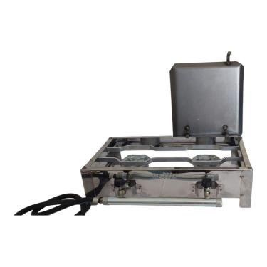 Imagem de Fogão Industrial Portátil Duas Bocas Com Chapa Alta Pressão